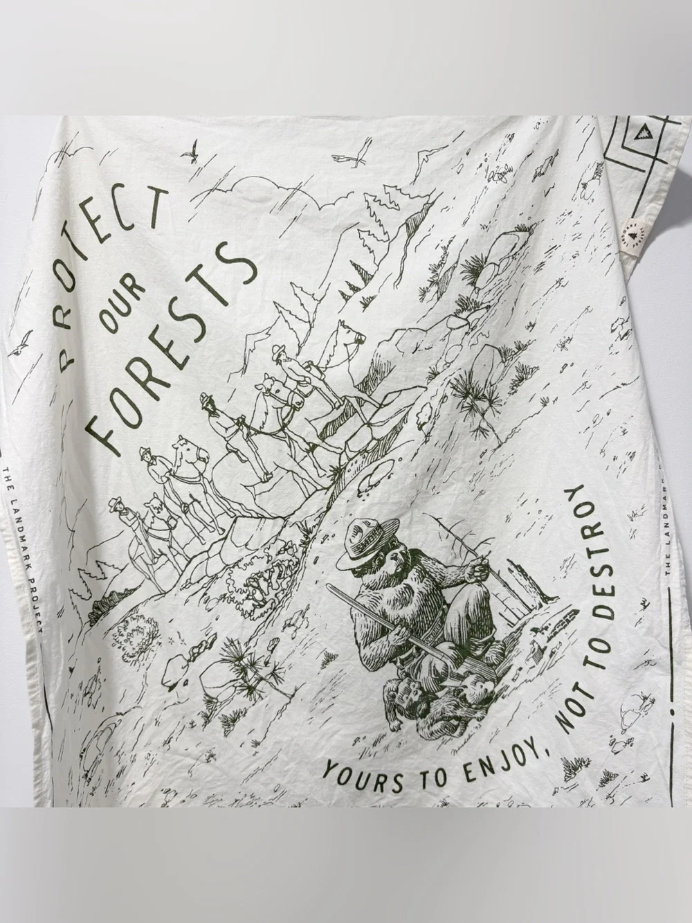 The Landmark Project Protect Our Forests Bandana Handkerchief Smokey The Bear